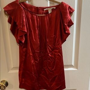 Silk Diane Von Furstenberg Ruffle Sleeve Top circa 2010